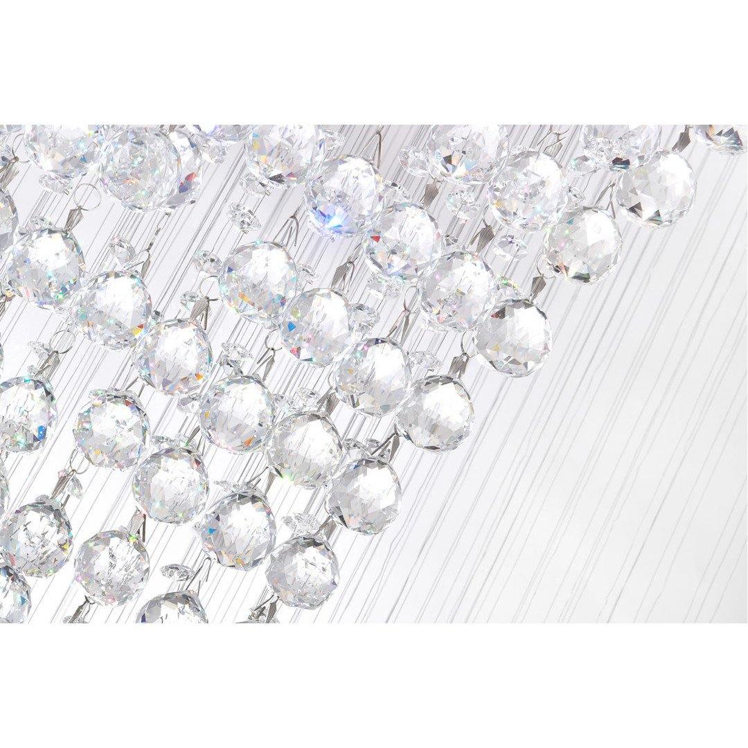 Chrome with Crystal Drop and Strand Rainfall Chandelier - LV LIGHTING