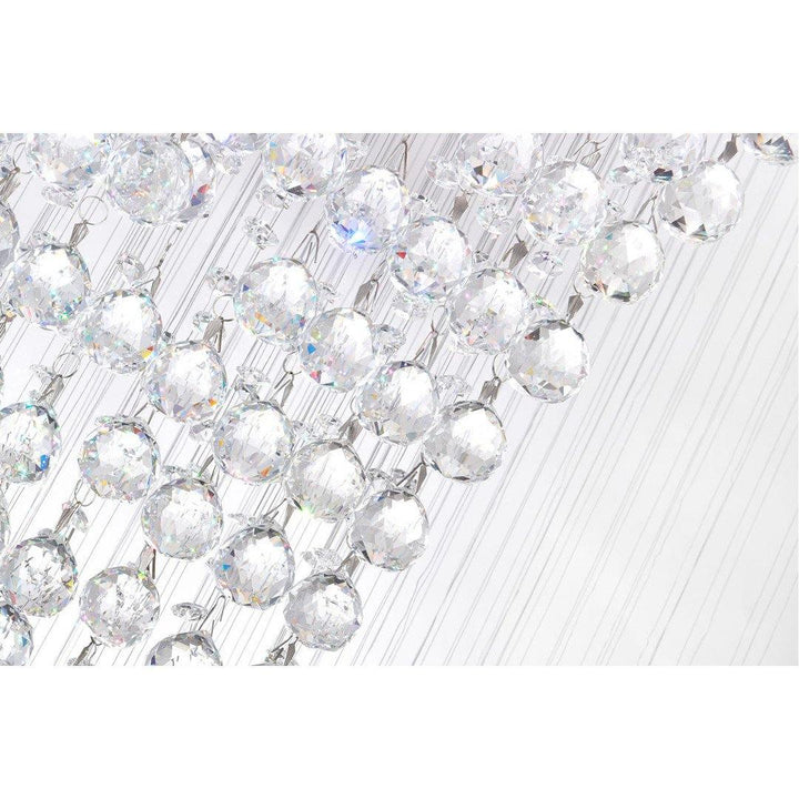 Chrome with Crystal Drop and Strand Rainfall Chandelier - LV LIGHTING