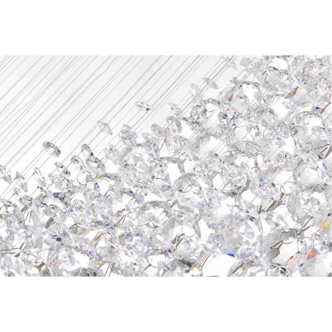 Chrome with Crystal Drop and Strand Rainfall Chandelier - LV LIGHTING