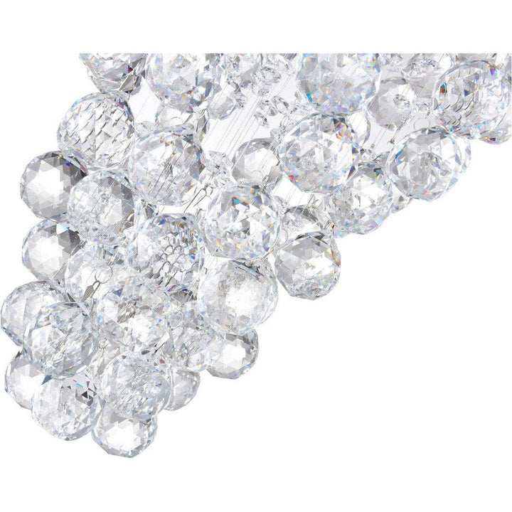Chrome with Crystal Drop and Strand Spirals Chandelier - LV LIGHTING