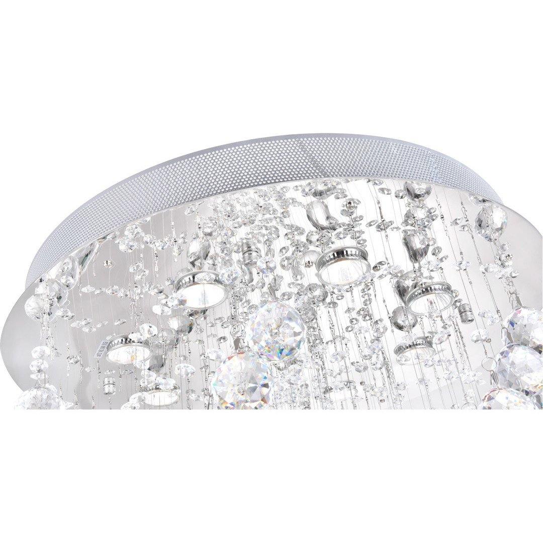 Chrome with Crystal Drop and Strand Spirals Chandelier - LV LIGHTING