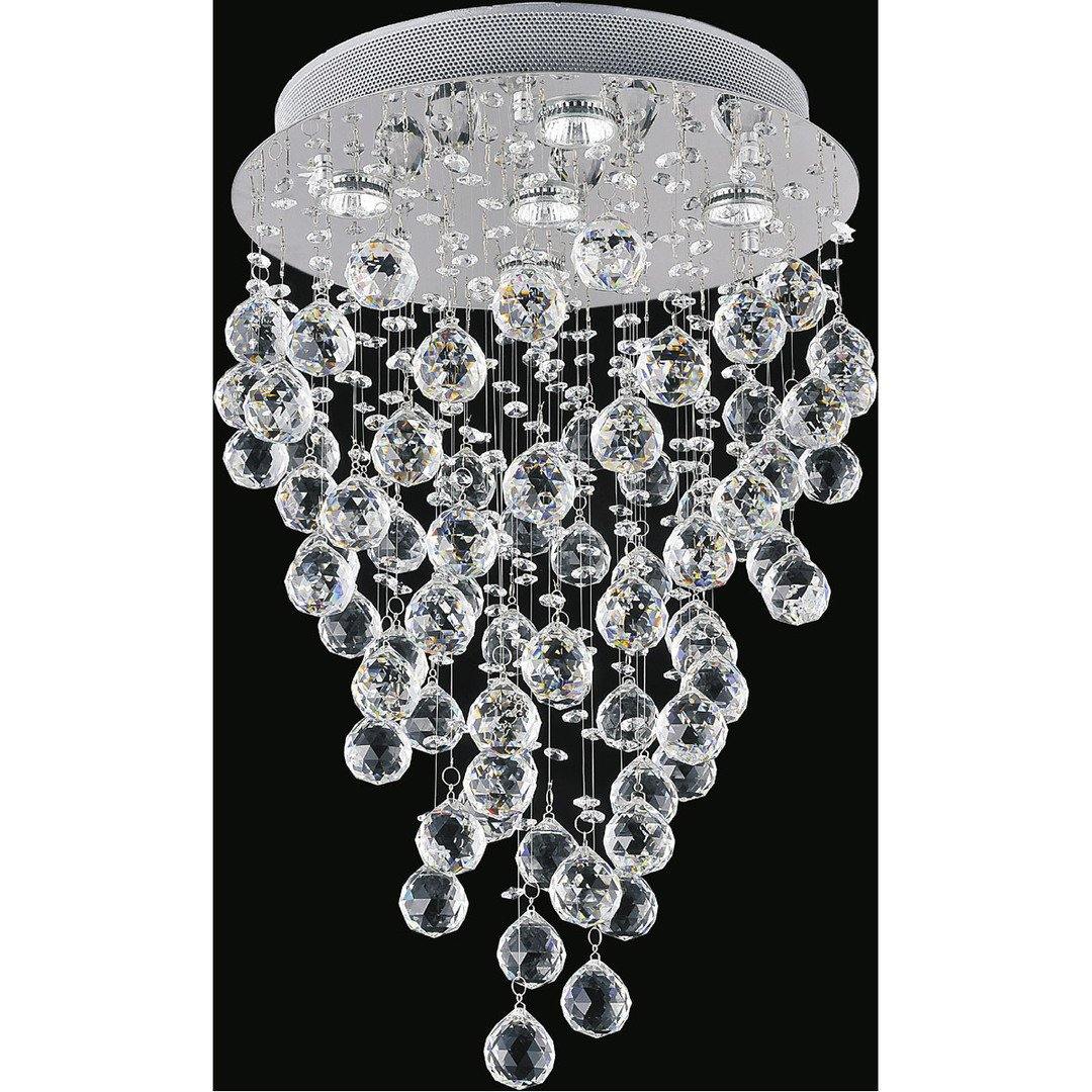 Chrome with Crystal Drop and Strand Raindrop Chandelier - LV LIGHTING