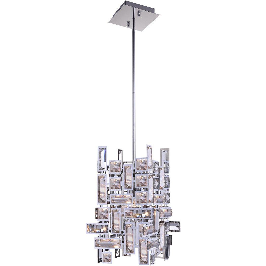 Chrome with Puzzled Crystal Pendant - LV LIGHTING