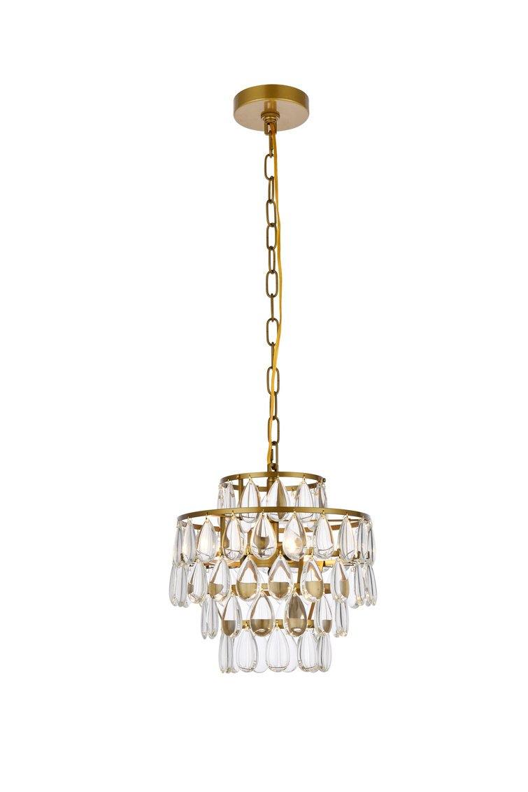 Steel Ring with Crystal Drop Pendant - LV LIGHTING