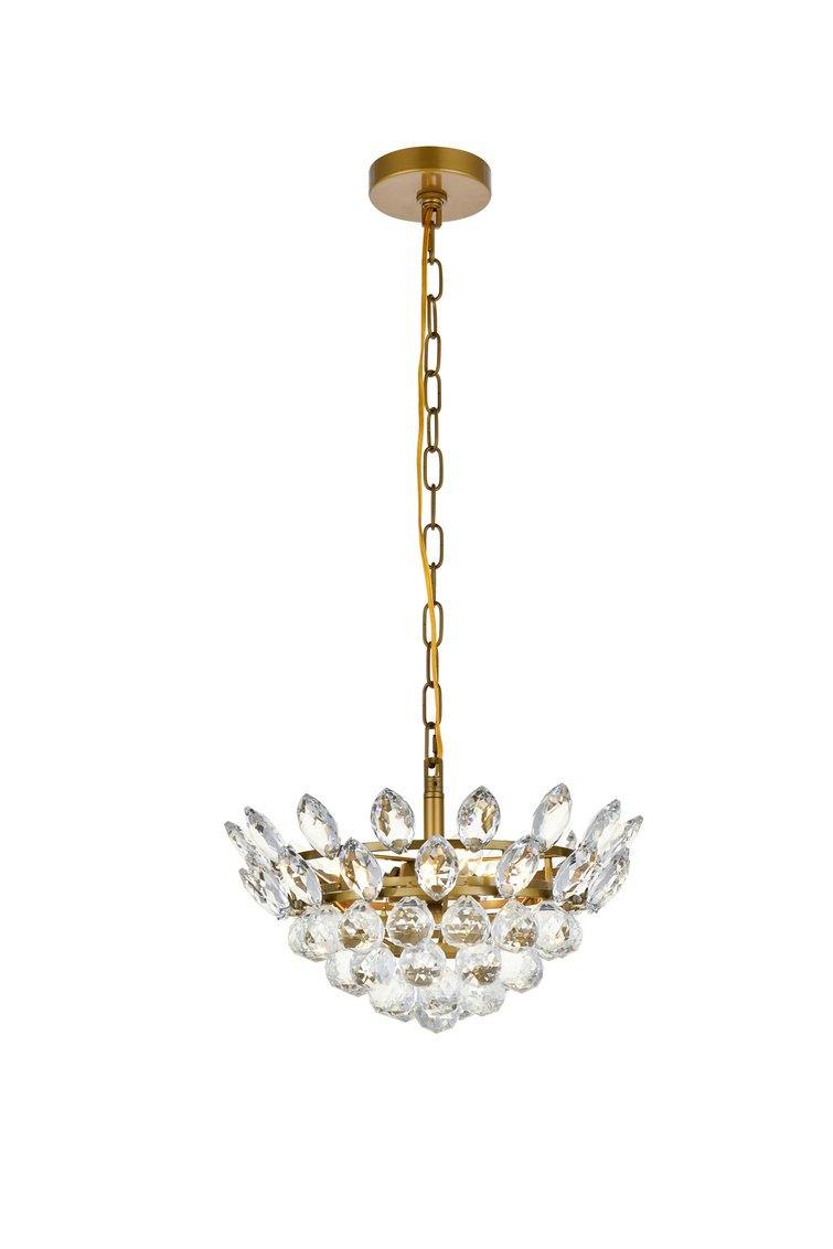 Steel Ring with Clear Crystal Pendant - LV LIGHTING