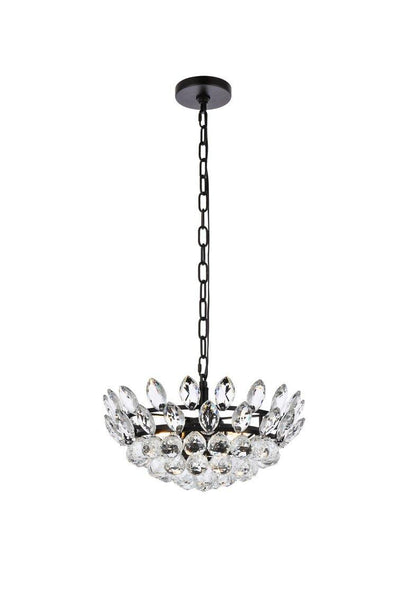Steel Ring with Clear Crystal Pendant - LV LIGHTING
