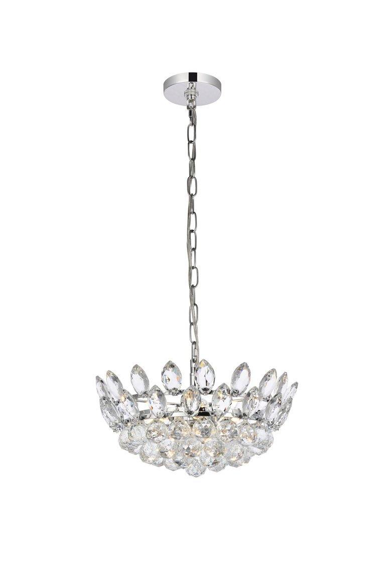Steel Ring with Clear Crystal Pendant - LV LIGHTING