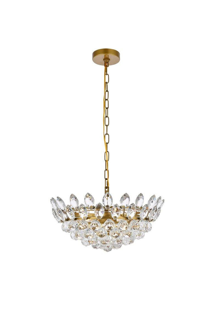 Steel Ring with Clear Crystal Pendant - LV LIGHTING