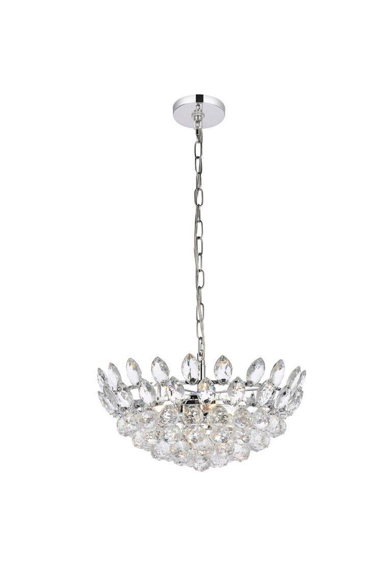 Steel Ring with Clear Crystal Pendant - LV LIGHTING