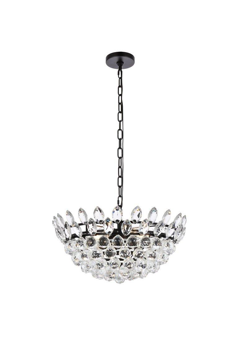 Steel Ring with Clear Crystal Pendant - LV LIGHTING
