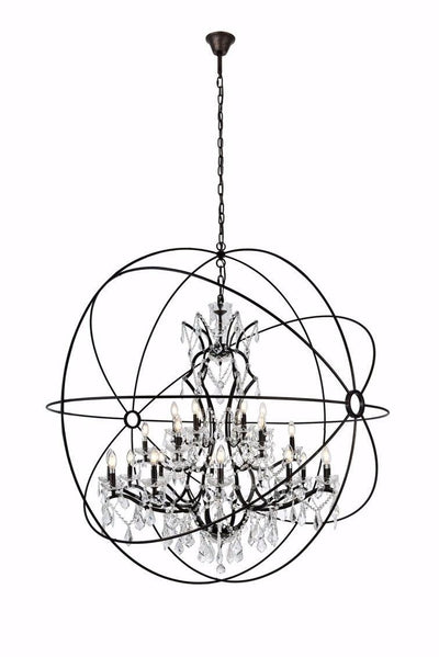 Steel Orbit Frame with Crystal Chandelier - LV LIGHTING