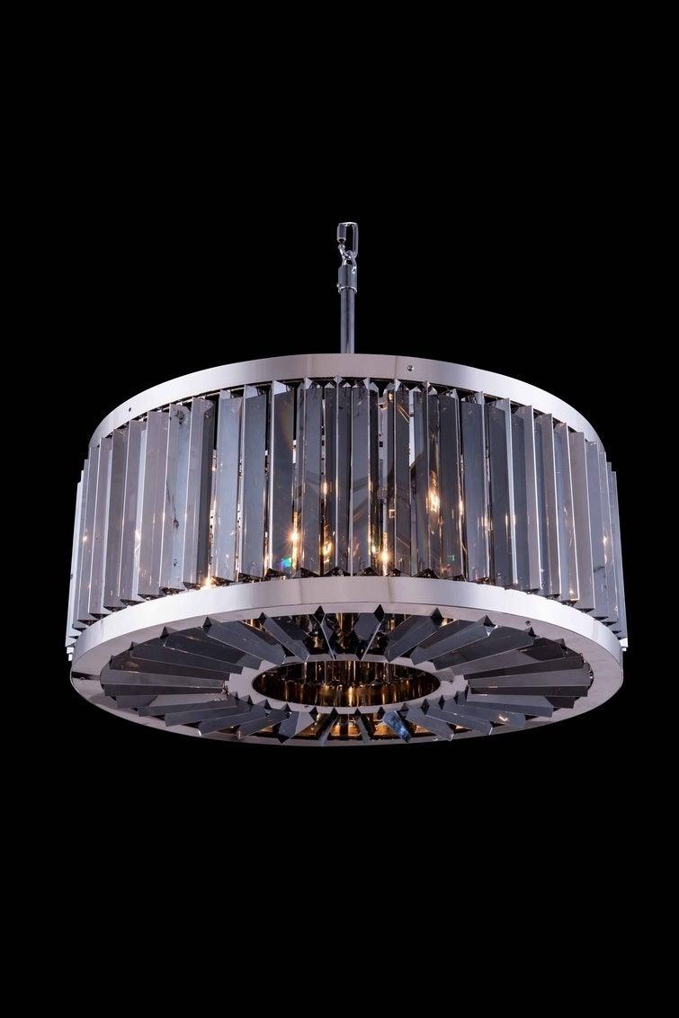 Steel Frame with Crystal Rod Round Chandelier - LV LIGHTING