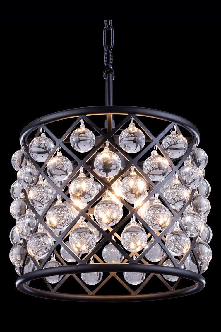 Steel Frame with Crystal Drop Chandelier - LV LIGHTING