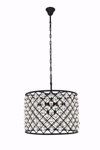 Steel Frame with Crystal Drop Chandelier - LV LIGHTING