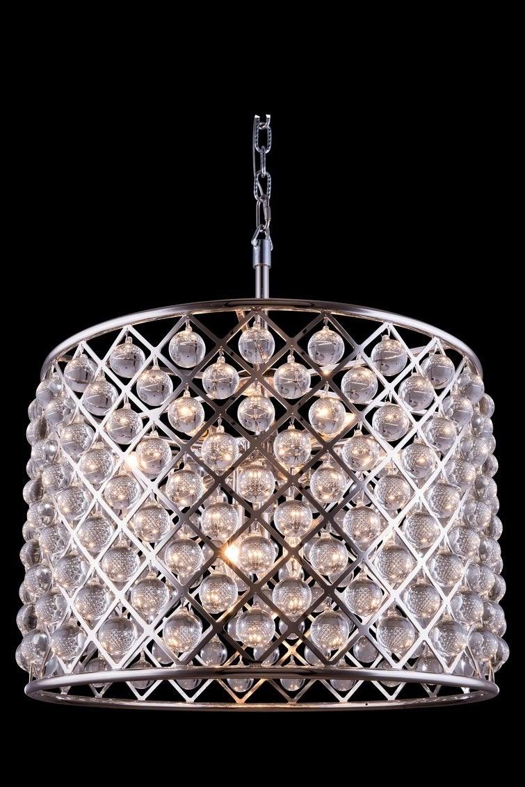 Steel Frame with Crystal Drop Chandelier - LV LIGHTING