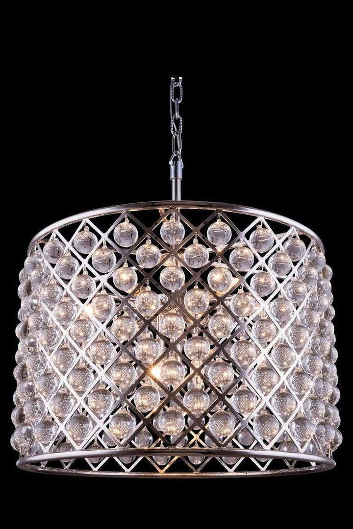 Steel Frame with Crystal Drop Chandelier - LV LIGHTING