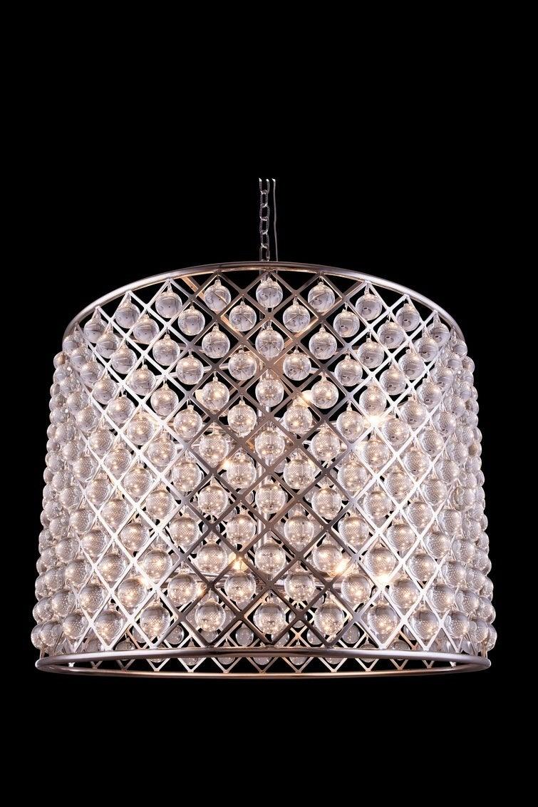 Steel Frame with Crystal Drop Chandelier - LV LIGHTING