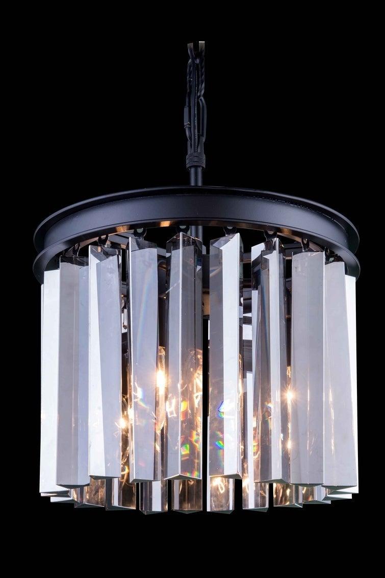 Steel with Crystal Rod Round Pendant / Chandelier - LV LIGHTING