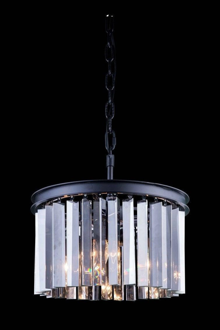 Steel with Crystal Rod Round Pendant / Chandelier - LV LIGHTING