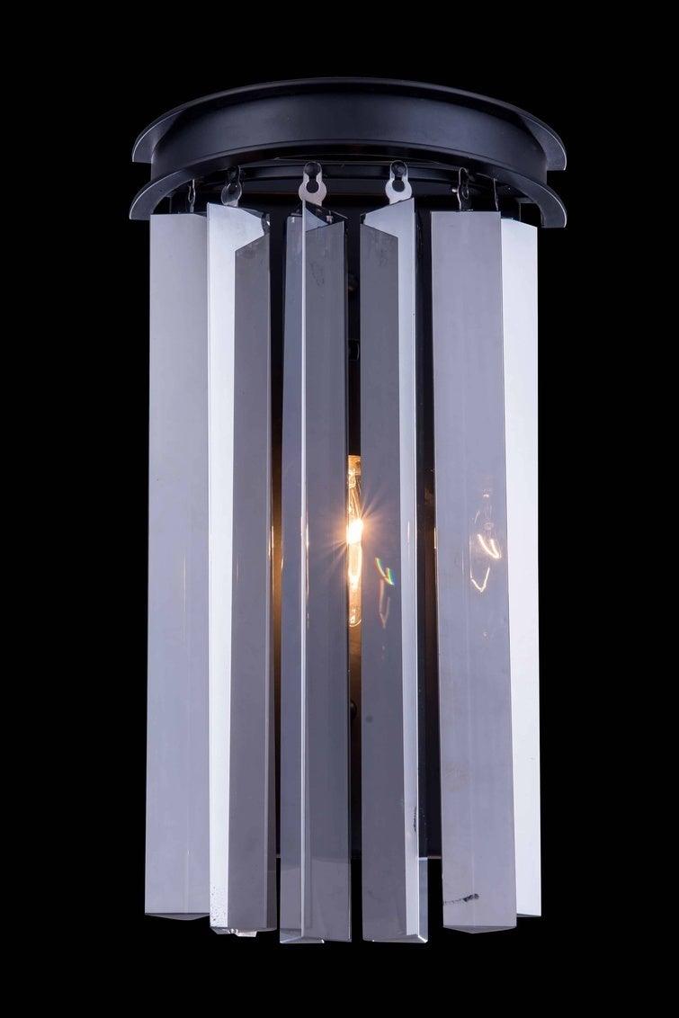 Steel with Crystal Rod Wall Sconce - LV LIGHTING