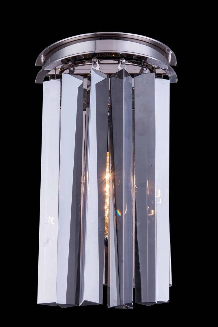 Steel with Crystal Rod Wall Sconce - LV LIGHTING