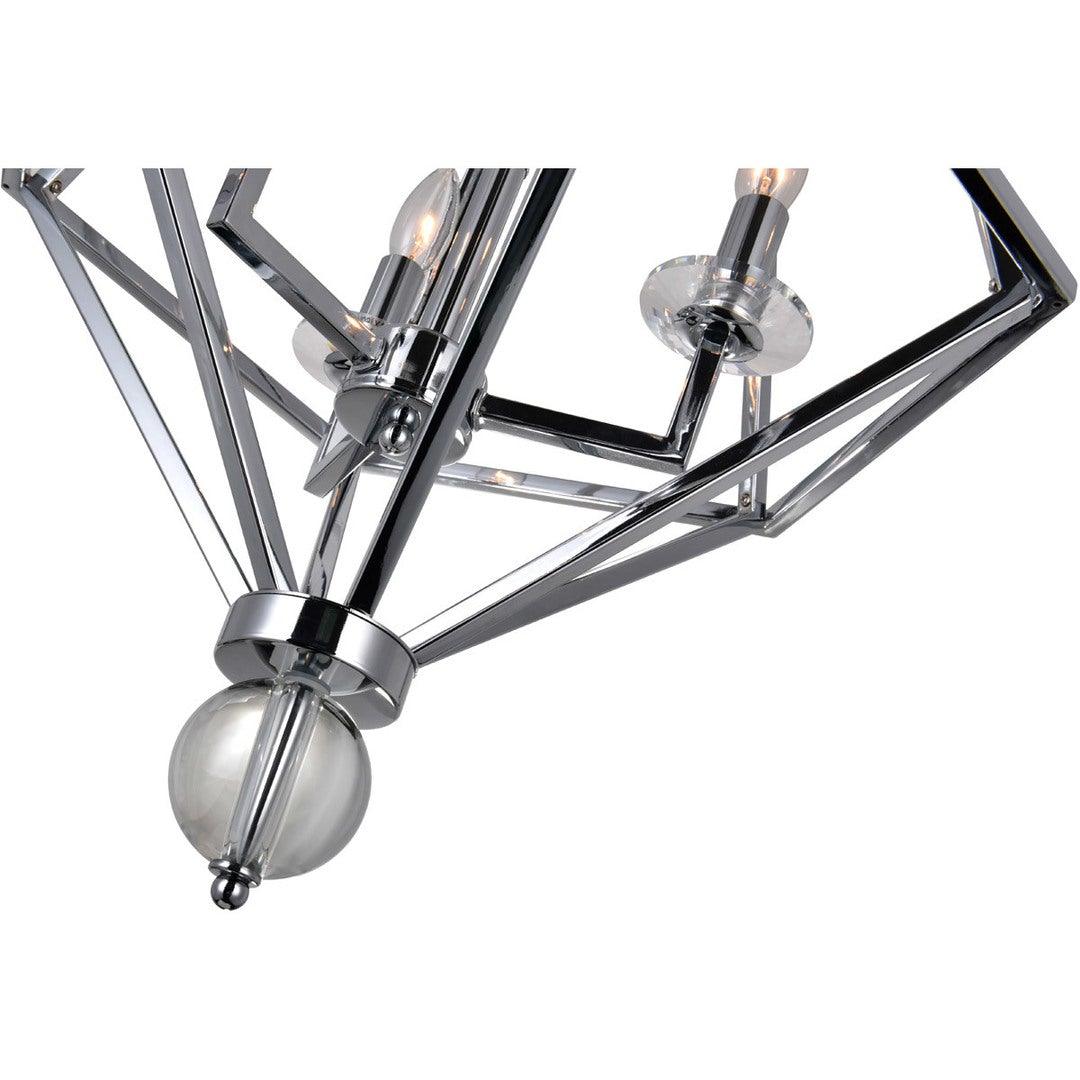 Chrome Symmitrical Open Air Frame Chandelier - LV LIGHTING