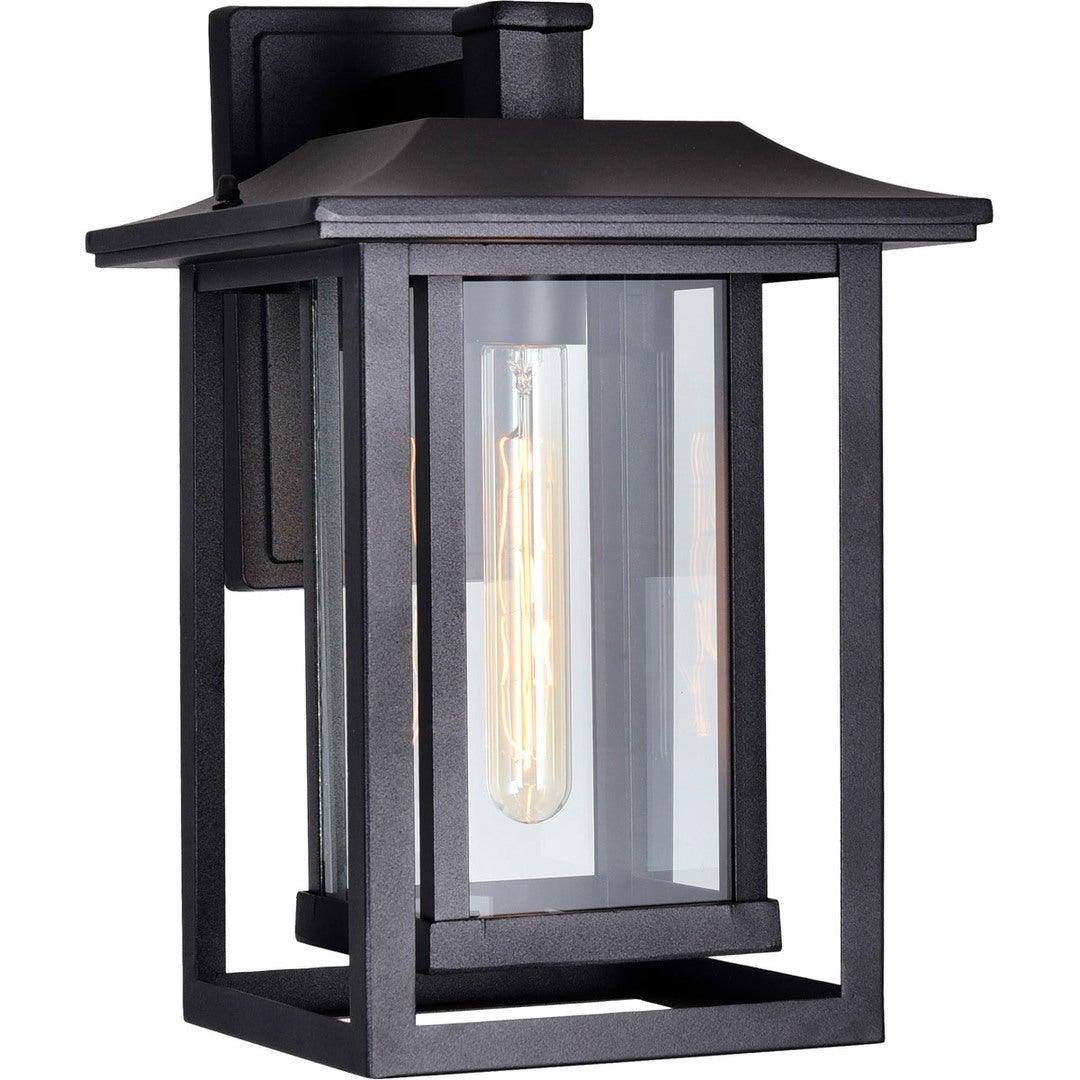 Black Double Frame with Clear Glass Outdoor Wall Sconce - LV LIGHTING