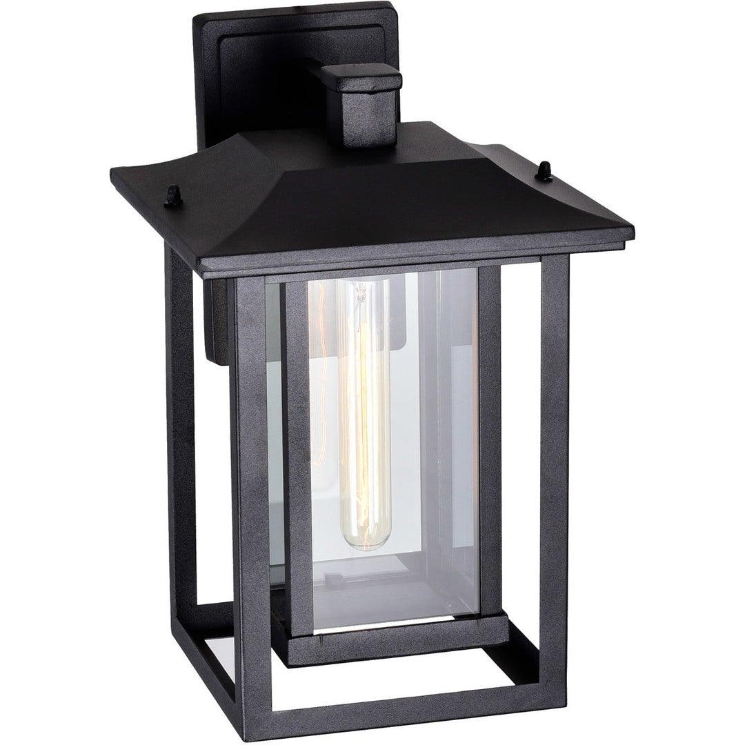 Black Double Frame with Clear Glass Outdoor Wall Sconce - LV LIGHTING