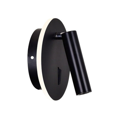LED Steel Round Wall Sconce with Reading Light - LV LIGHTING