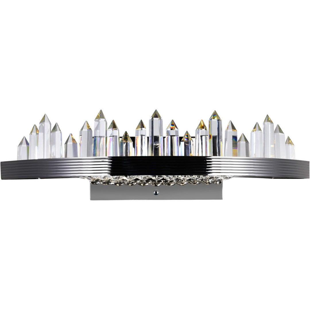 Polished Nickel with Crystal Wall Sconce - LV LIGHTING