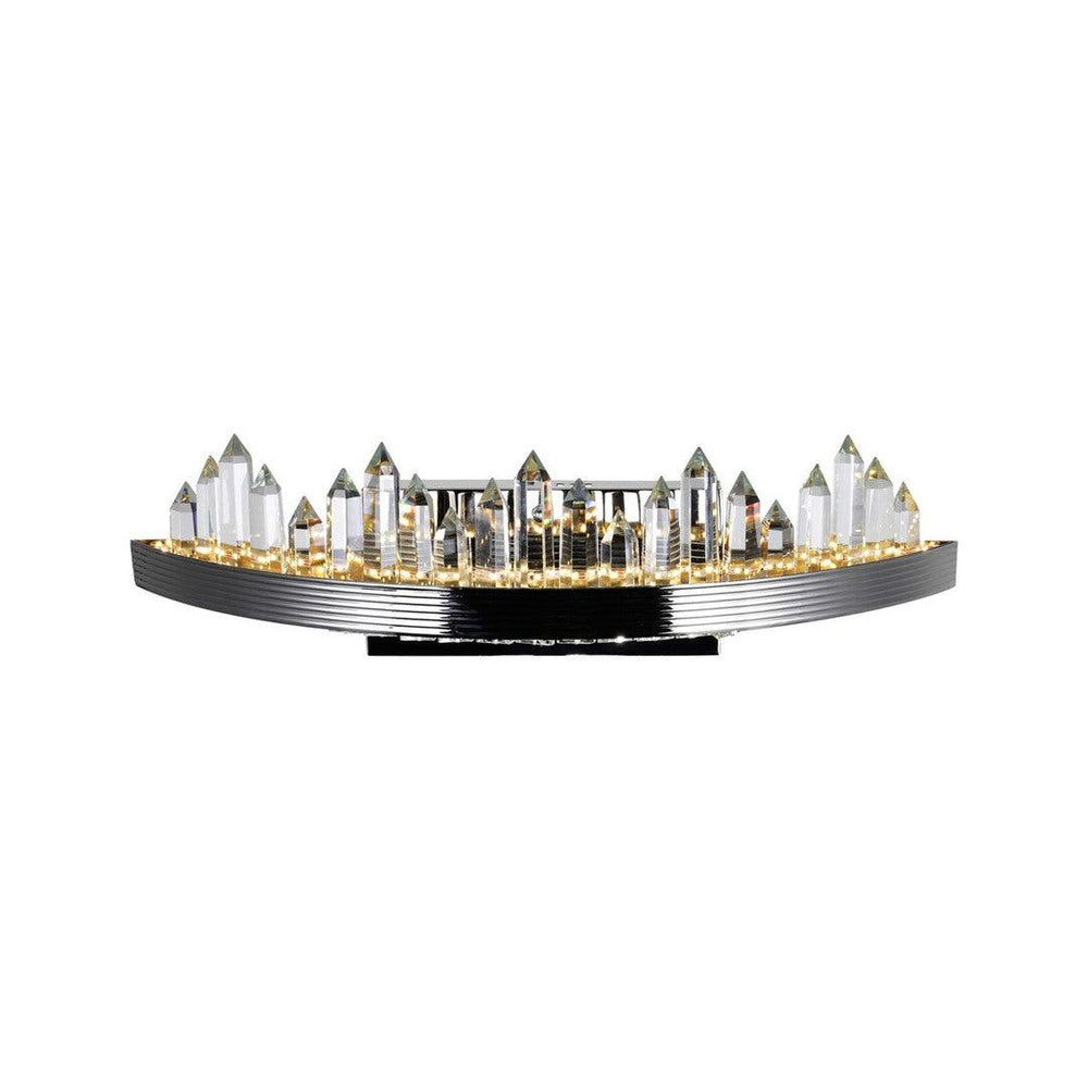 Polished Nickel with Crystal Wall Sconce - LV LIGHTING