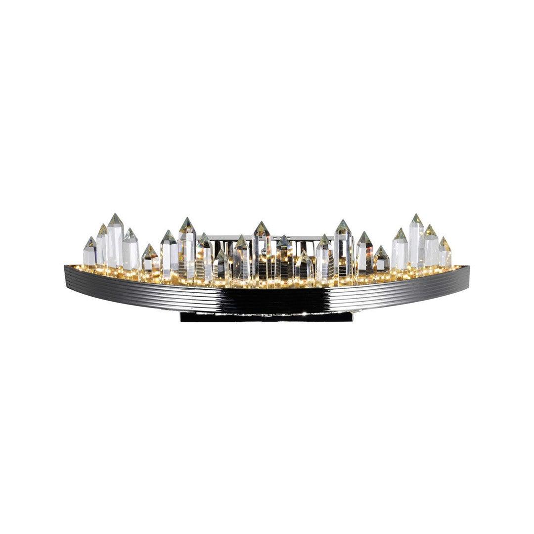 Polished Nickel with Crystal Wall Sconce - LV LIGHTING