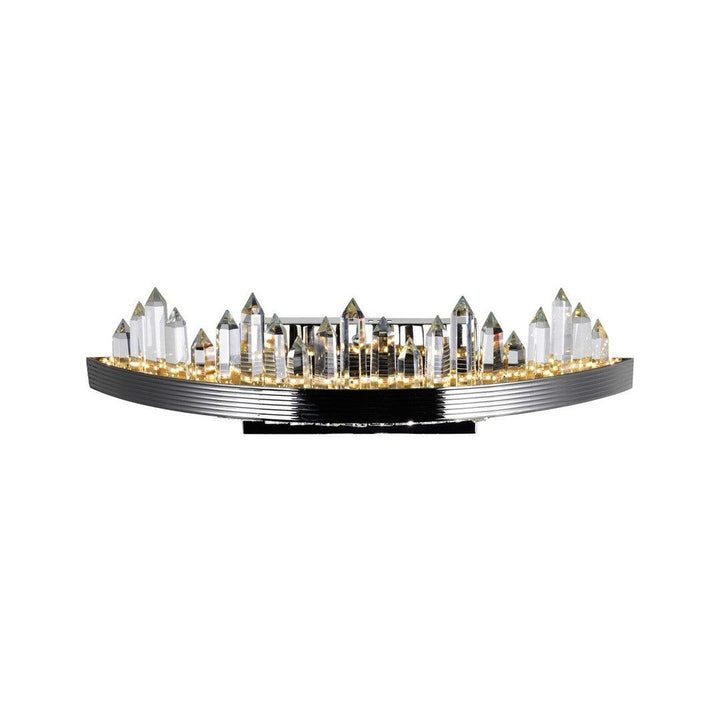 Polished Nickel with Crystal Wall Sconce - LV LIGHTING