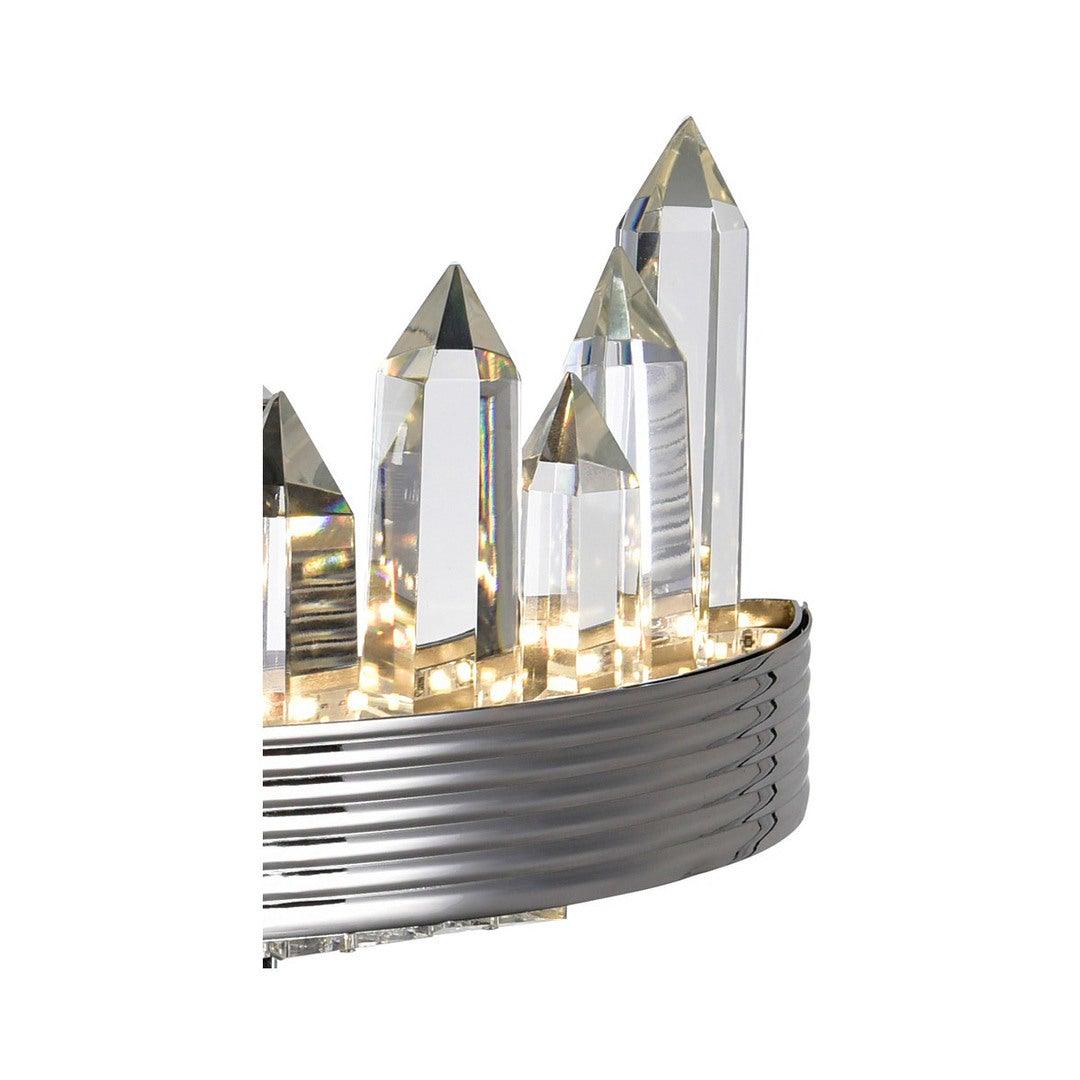 Polished Nickel with Crystal Wall Sconce - LV LIGHTING