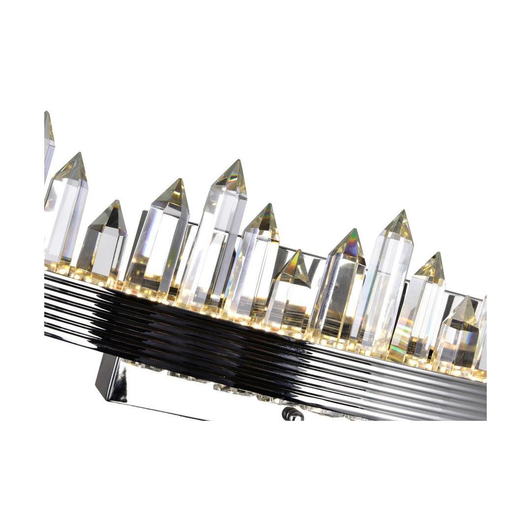 Polished Nickel with Crystal Wall Sconce - LV LIGHTING