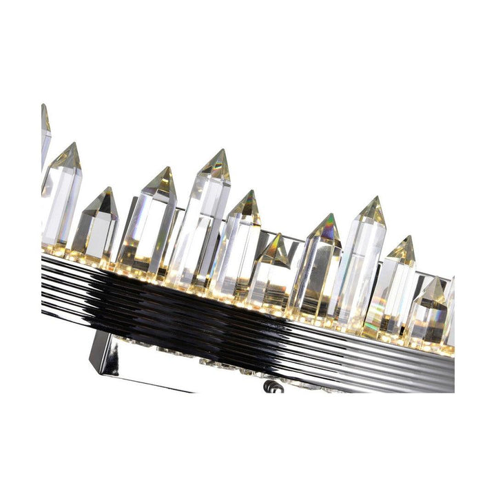 Polished Nickel with Crystal Wall Sconce - LV LIGHTING