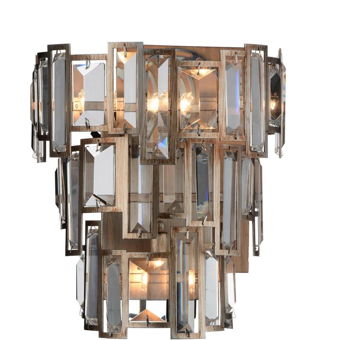 Champagne Rectangular Frame with Crystal Wall Sconce - LV LIGHTING