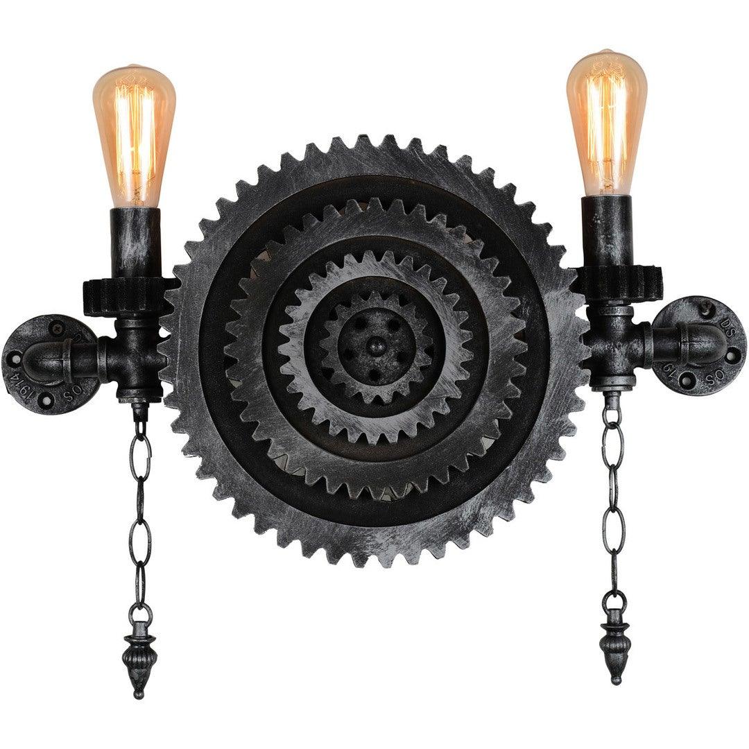 Grey Gear with Pipe Wall Sconce - LV LIGHTING