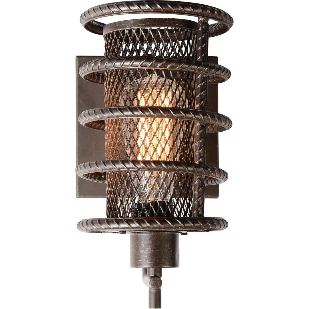 Brown with Steel Rod and Mesh Wall Sconce - LV LIGHTING