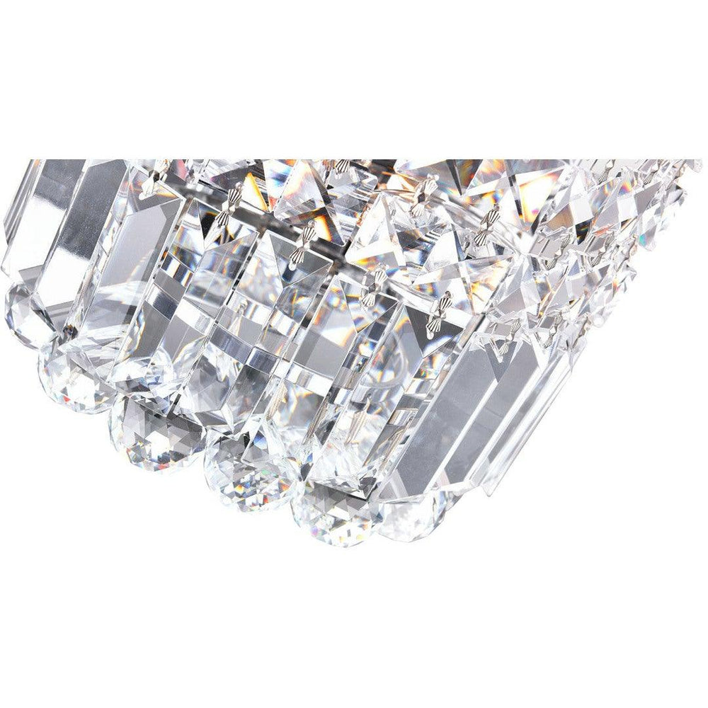 Chrome with Clear Crystal Drop and Strand Wall Sconce - LV LIGHTING