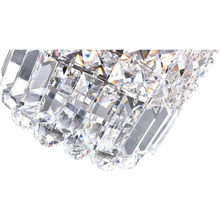 Chrome with Clear Crystal Drop and Strand Wall Sconce - LV LIGHTING