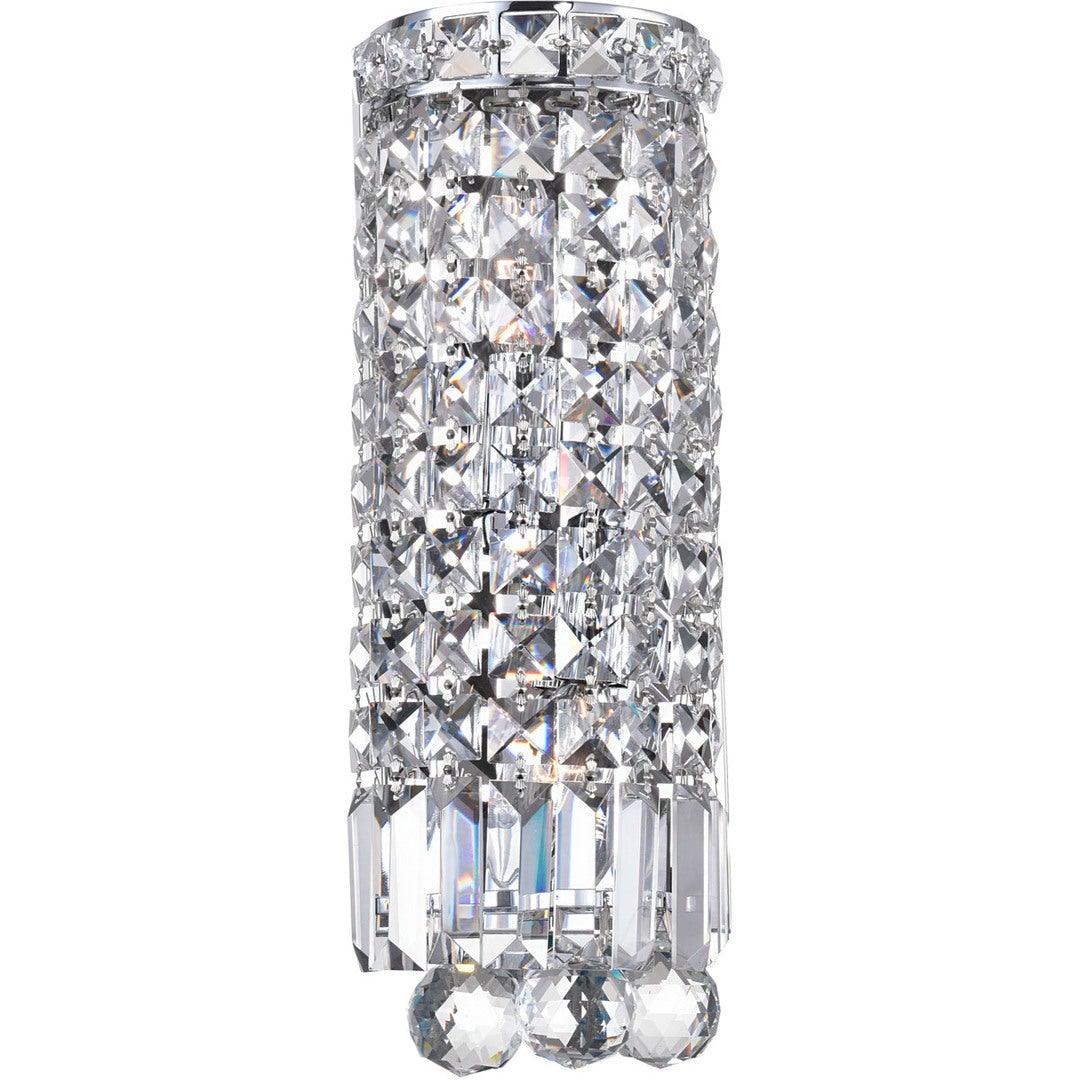 Chrome with Clear Crystal Drop and Strand Wall Sconce - LV LIGHTING