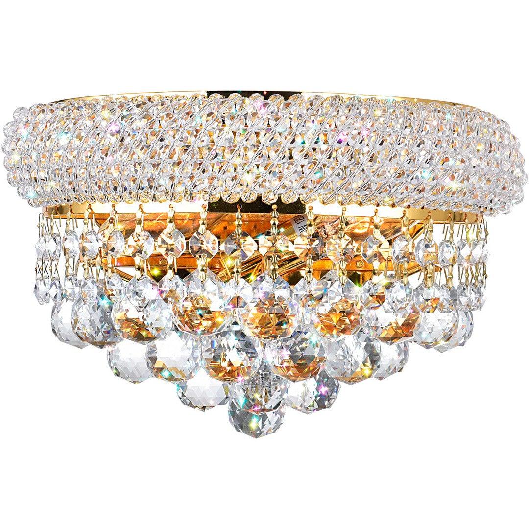 Steel with Crystal Strand and Drop Wall Sconce - LV LIGHTING
