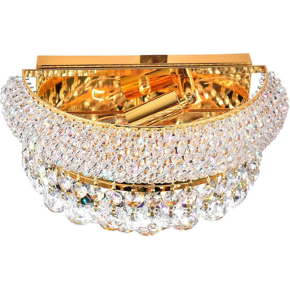 Steel with Crystal Strand and Drop Wall Sconce - LV LIGHTING