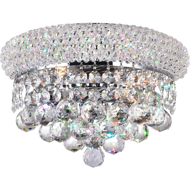 Steel with Crystal Strand and Drop Wall Sconce - LV LIGHTING