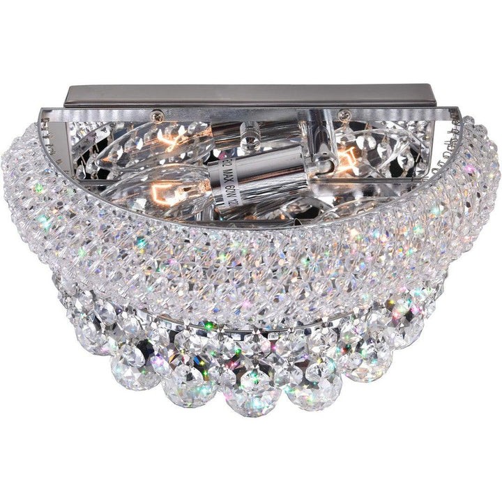 Steel with Crystal Strand and Drop Wall Sconce - LV LIGHTING