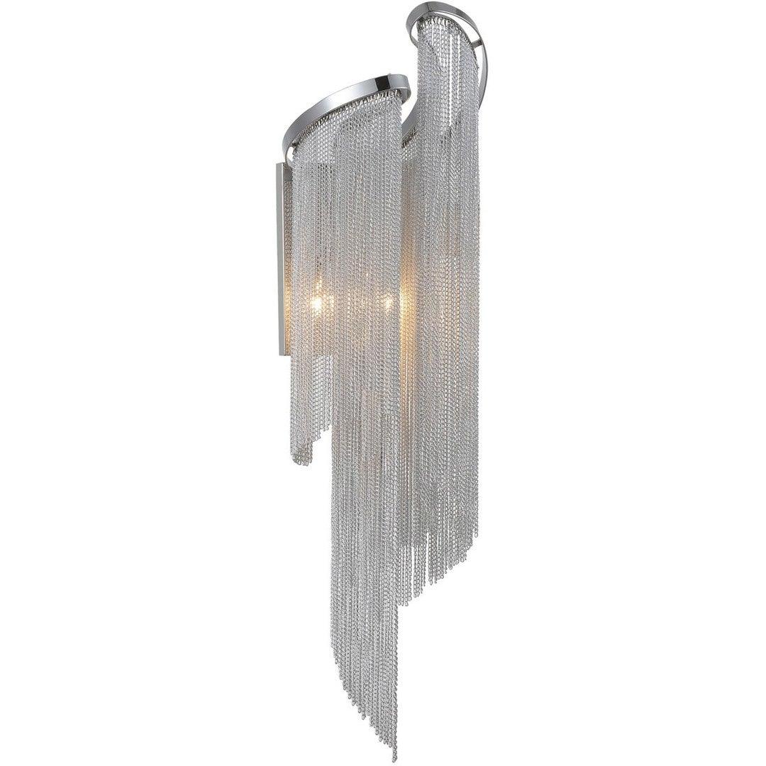 Chrome with Silver Chain Wall Sconce - LV LIGHTING