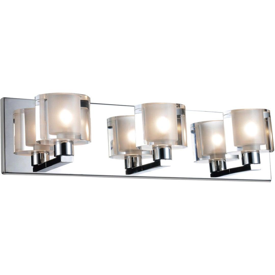 Chrome with Clear Glass Shade Vanity Light - LV LIGHTING