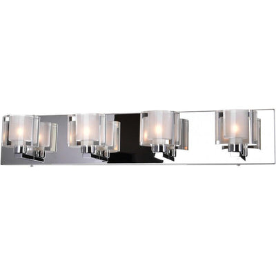 Chrome with Clear Glass Shade Vanity Light - LV LIGHTING