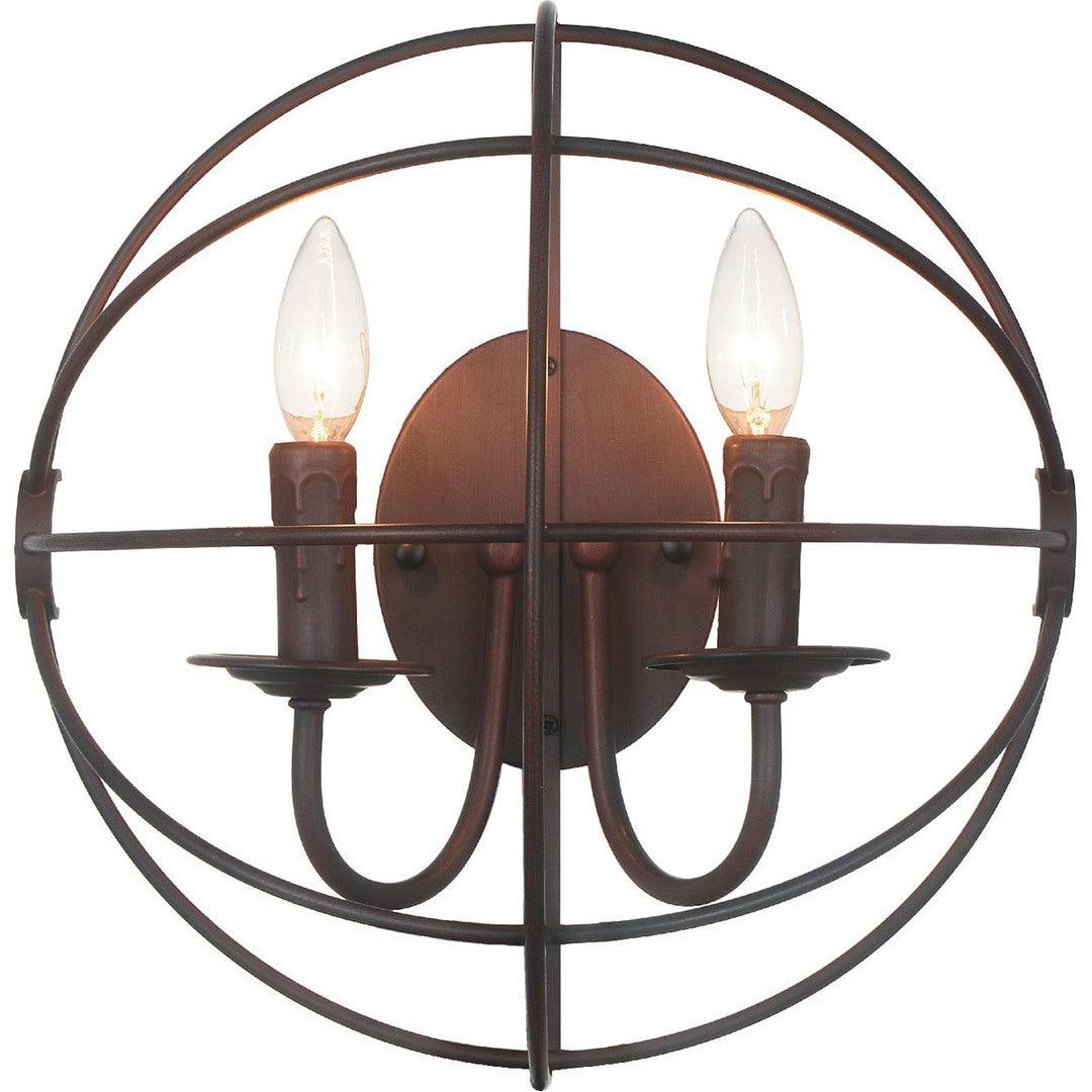 Brown Orbit Cage Wall Sconce - LV LIGHTING